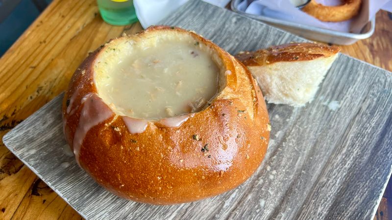 Clam Chowder in a Bread Bowl