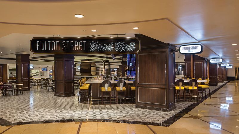 8 Nevada Food Halls Where One Visit Turns Into Three Stops 4 Fulton Street Food Hall at Harrah's Las Vegas - Las Vegas, Nevada