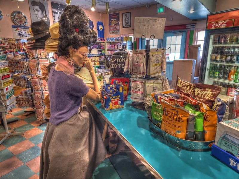 The Gift Shop Full of Collectibles, Vinyl Records, and 50s Souvenirs