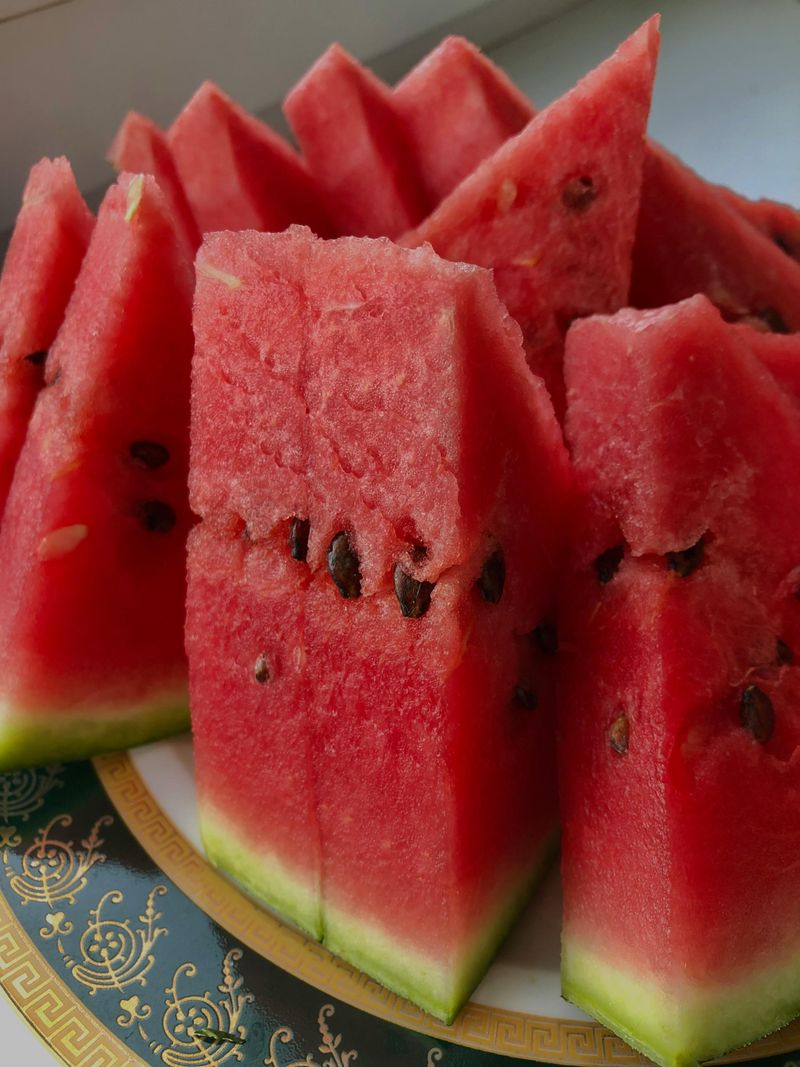Watermelon with salt