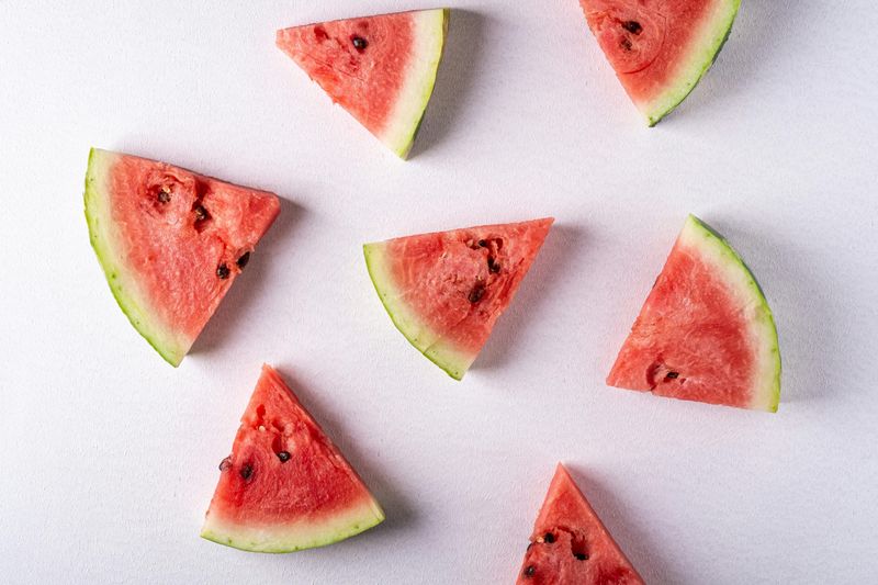 Watermelon with salt