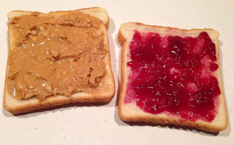 Peanut butter and jelly sandwich