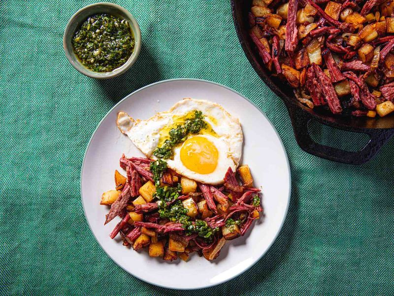 Leftover roast hash