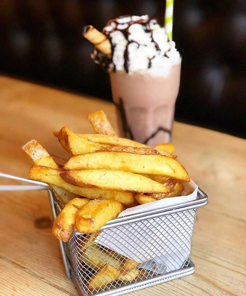 Fries in milkshake