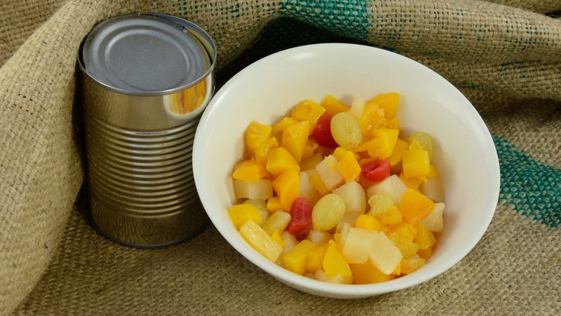 Fruit cocktail cans