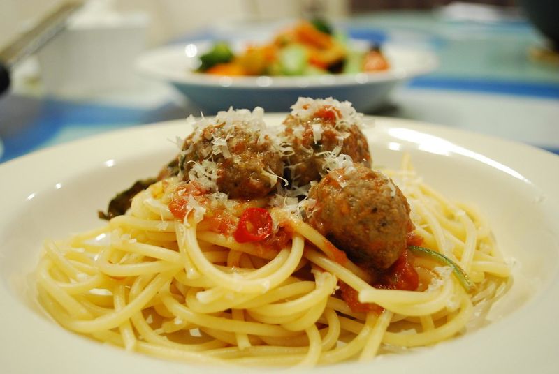 Spaghetti and meatballs