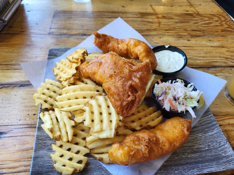 Fish and Chips with Waffle Fries