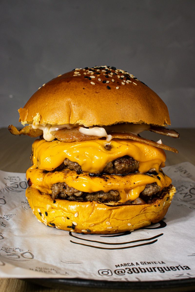 Triple cheeseburger