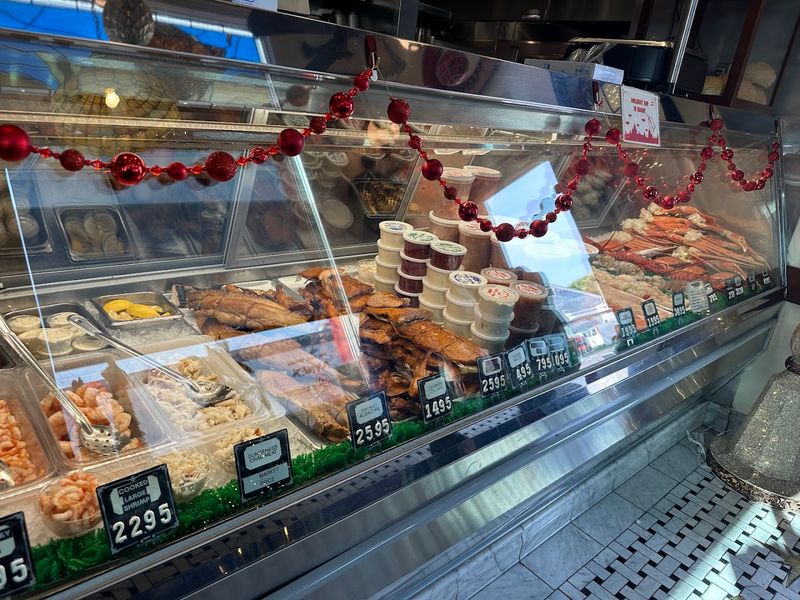 People drive for hours just to eat at this tiny California seafood spot by the water 11 A Fish Counter Where You Can Buy Seafood to Take Home