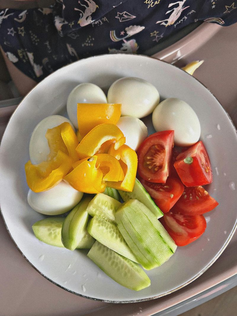 Eggs with yesterday’s vegetables
