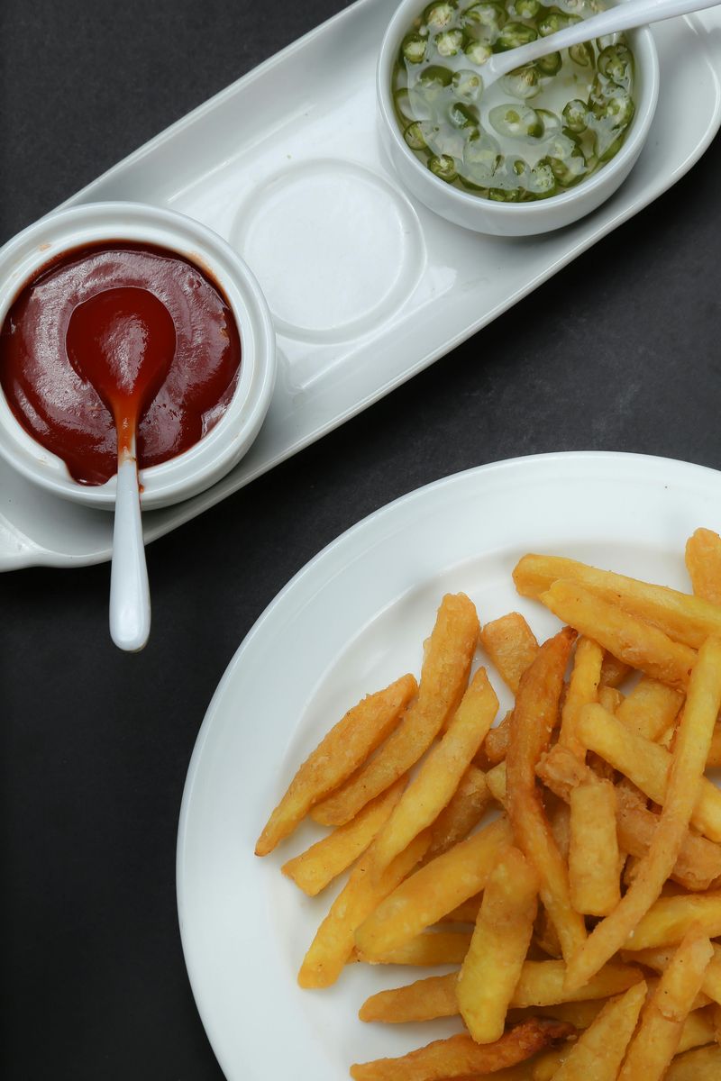 Fries and dipping sauces