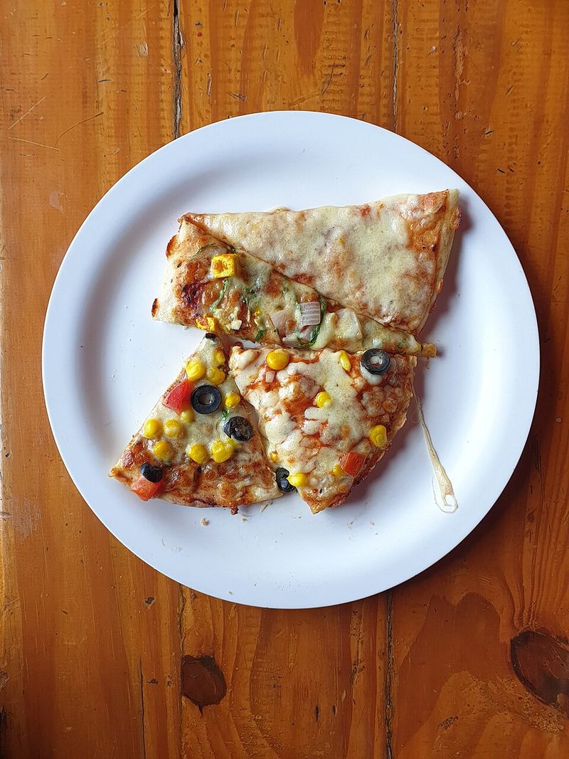 Corn on pizza