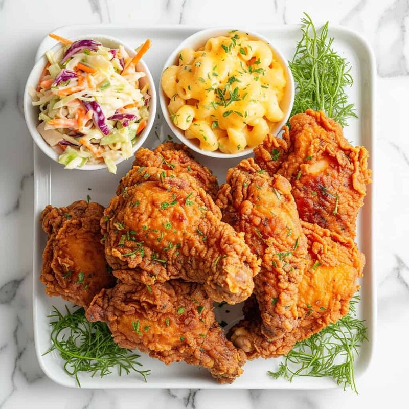 Fried chicken with sides