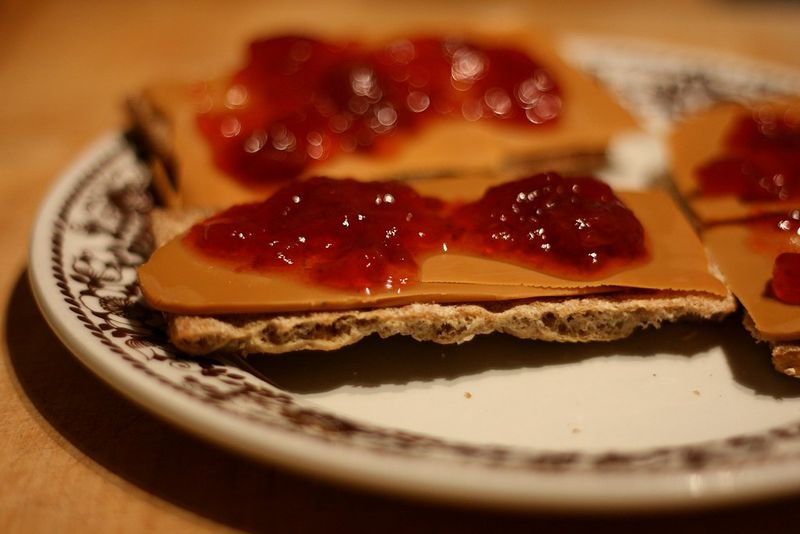 Cheese with jam