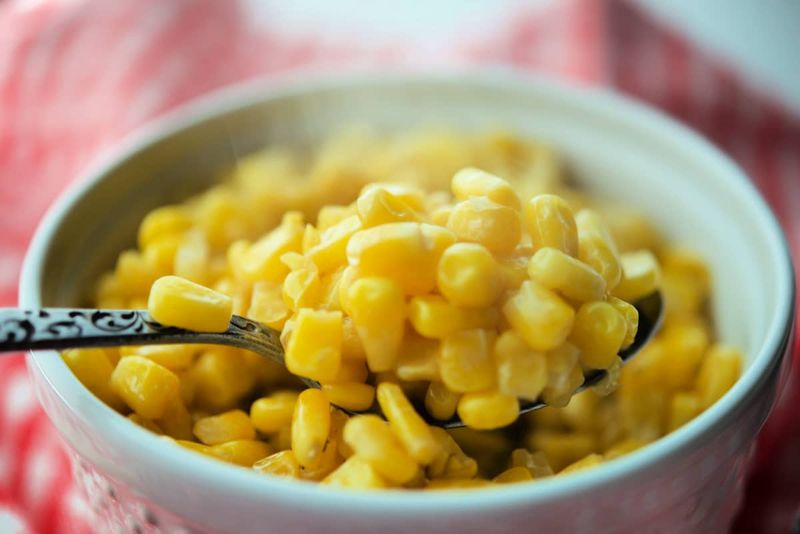 Canned corn with butter