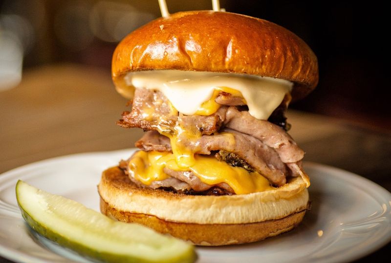 Fried bologna sandwich