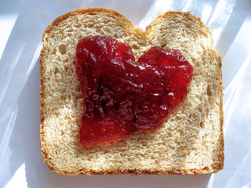 Toast with jelly