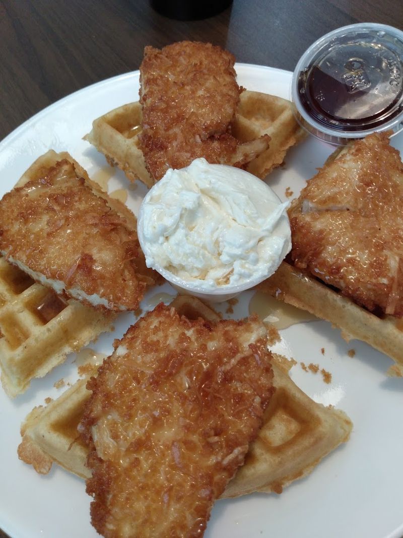 This Nevada desert diner is so good locals gladly make the long drive for breakfast 3 Coconut Fried Chicken and Waffles Worth the Drive