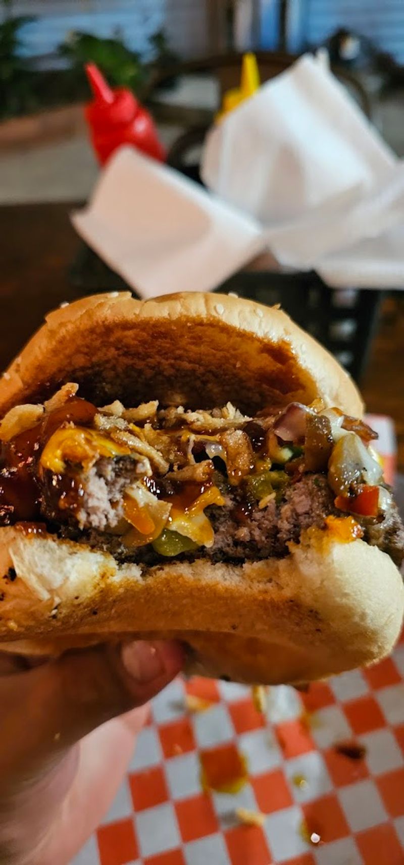 Half-Pound Burgers Cooked Fresh, Never Pressed