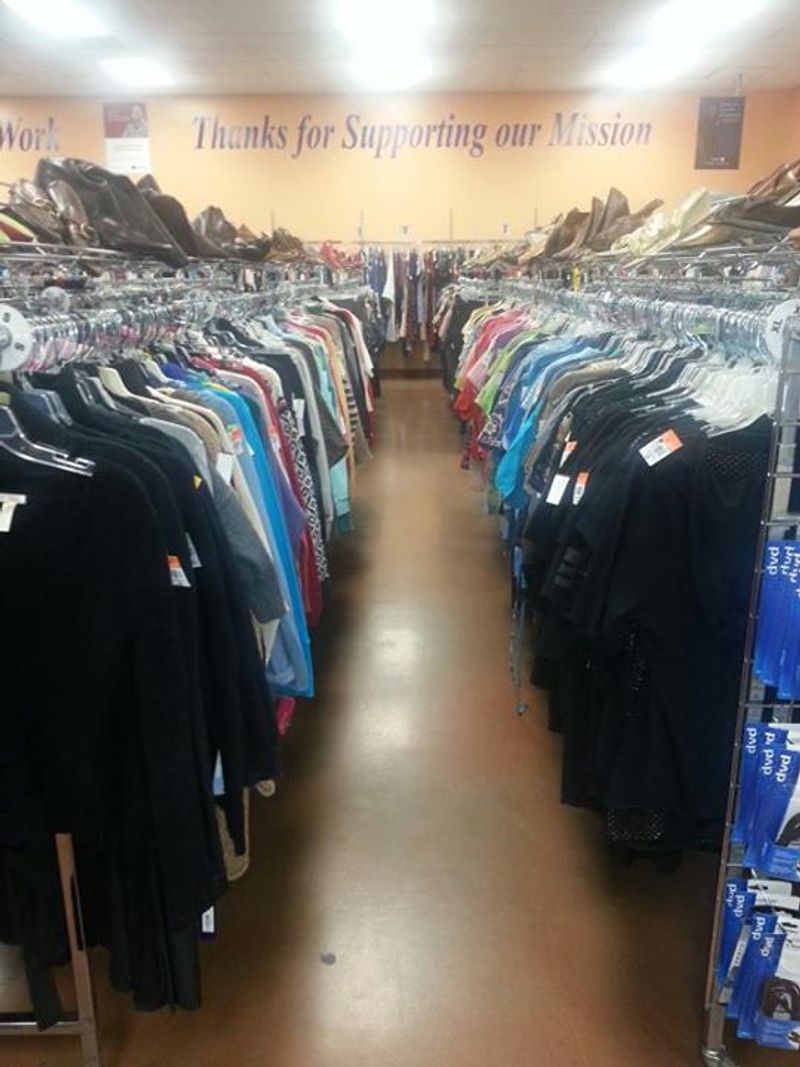 A Massive Clothing Selection Organized by Size