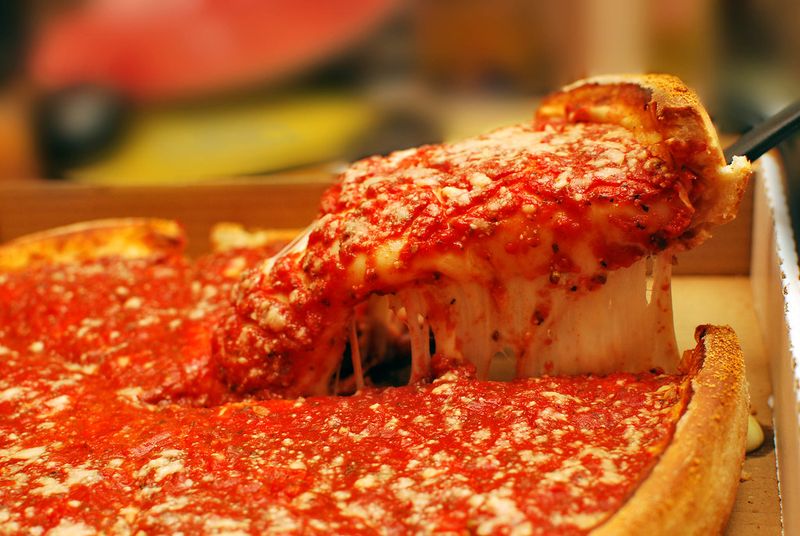 Deep dish pizza