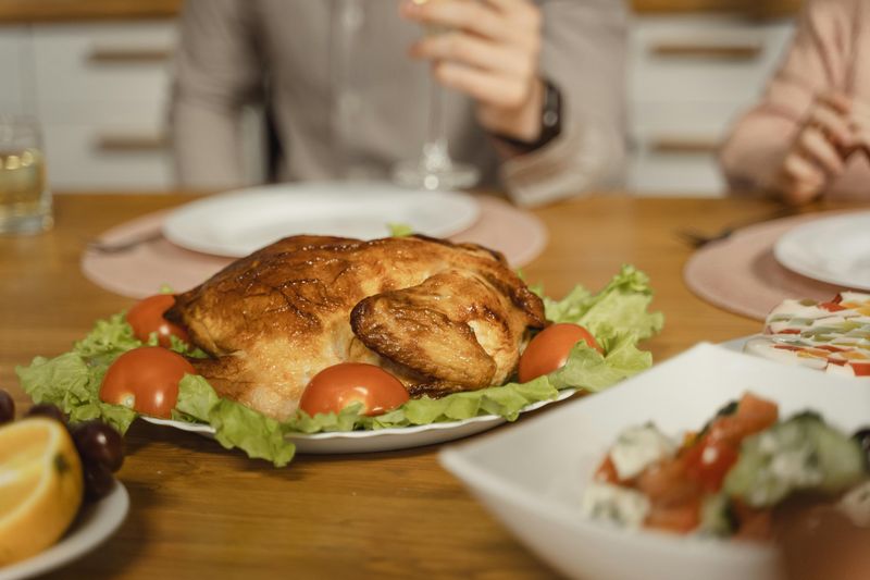 Roast chicken dinner