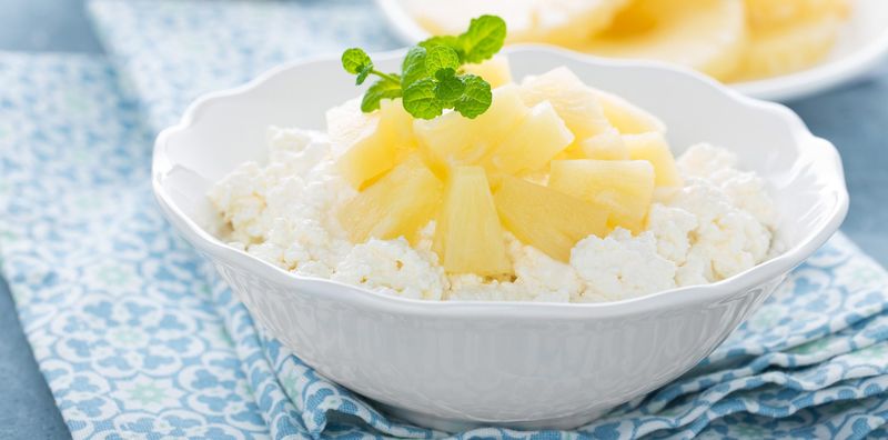 Pineapple cottage cheese salad