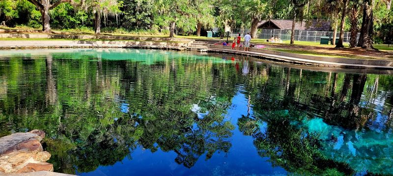 Swimming in the Main Spring Pool