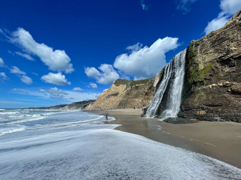 A Waterfall That Flows Straight Into the Ocean