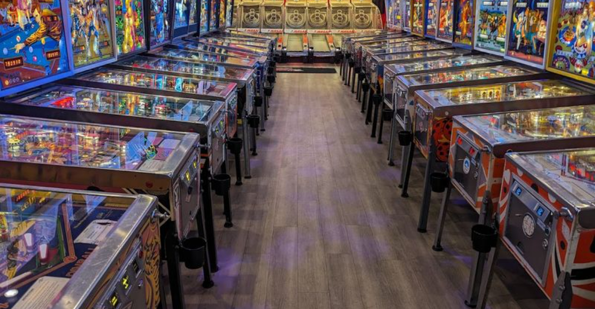An old-school arcade in Florida where you can play unlimited pinball and games