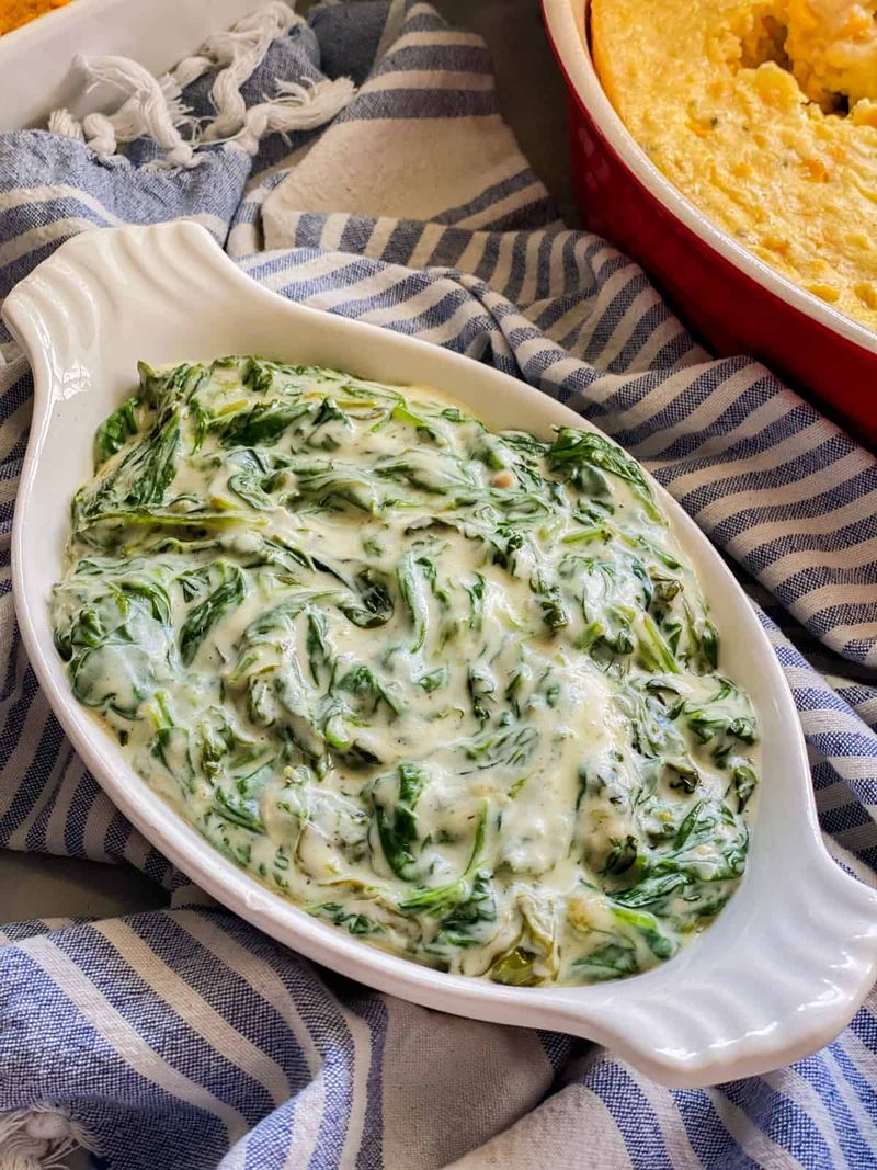Creamed spinach
