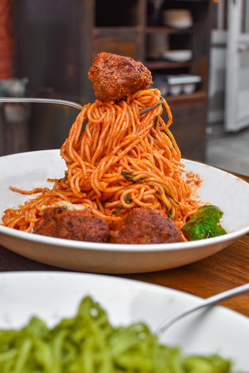 Spaghetti and meatballs
