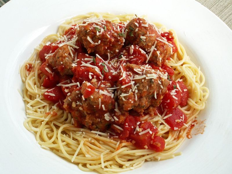 Spaghetti and meatballs