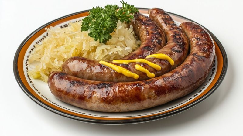 Bratwurst with sauerkraut Bratwurst with sauerkraut