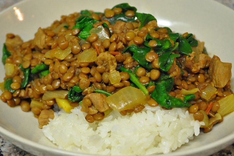 Cooked lentils