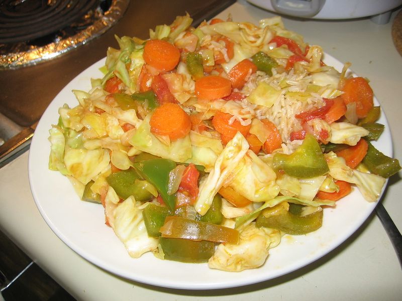 Cooked cabbage