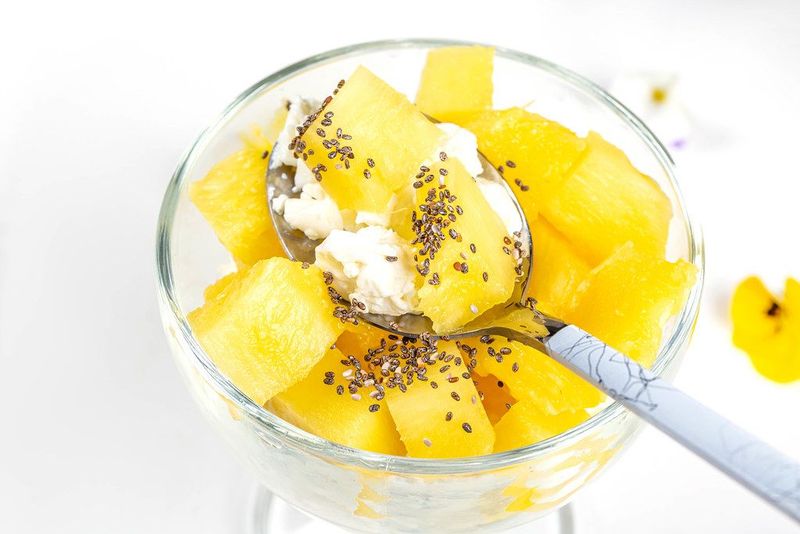 Cottage cheese with pineapple