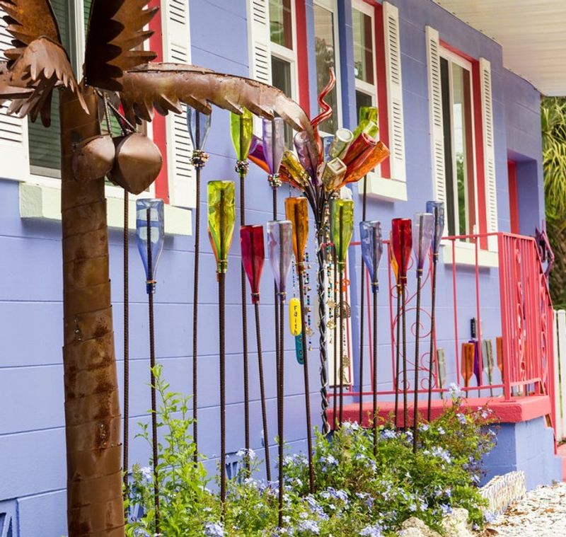 Colorful Street Art and Front Yard Installations