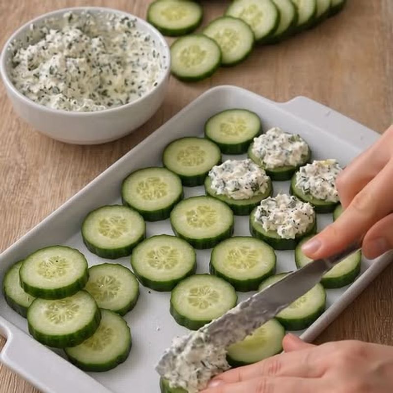 Cucumber Slices Instead of Crackers