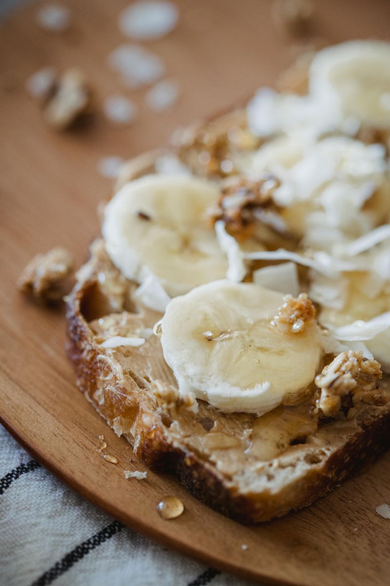 Whole grain toast with almond butter