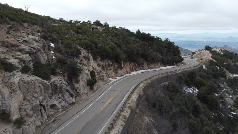 The Scenic Catalina Highway Drive Leading Up to the Vista