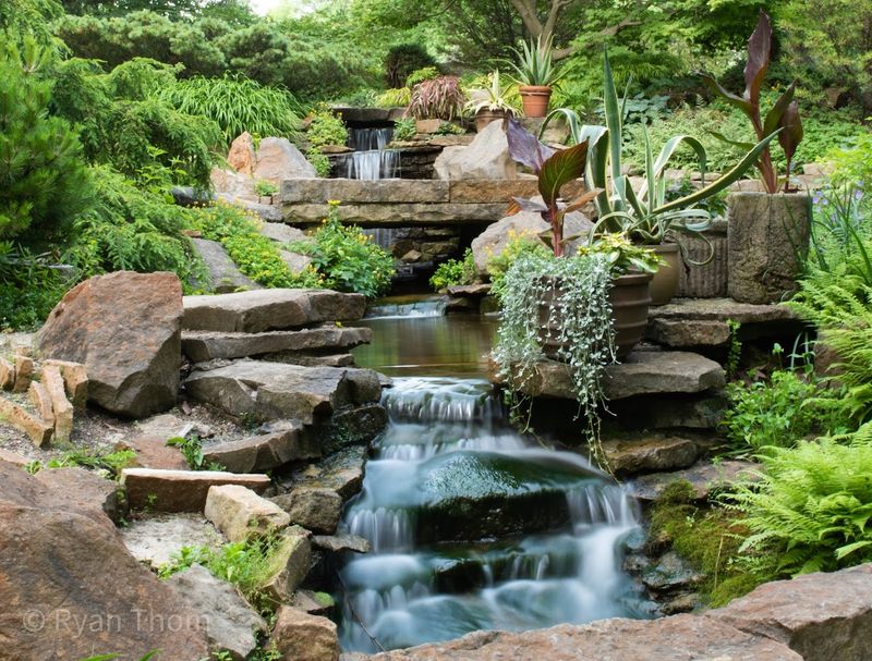 Gentle Waterfalls and Soothing Water Features