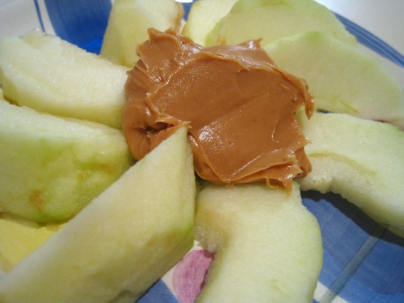 Apple with peanut butter