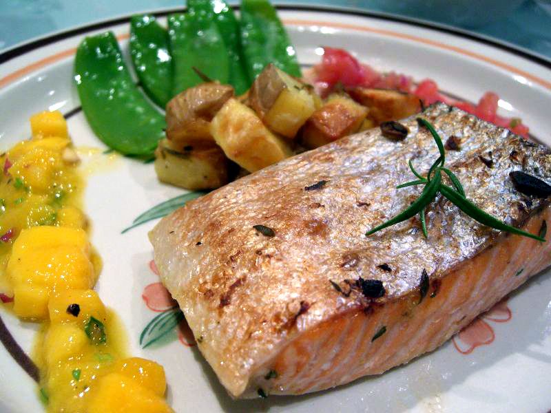 Grilled salmon