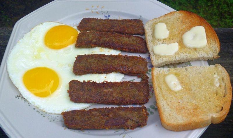 23 Classic Breakfasts We Don't Appreciate Enough Anymore 6 Scrapple with Eggs
