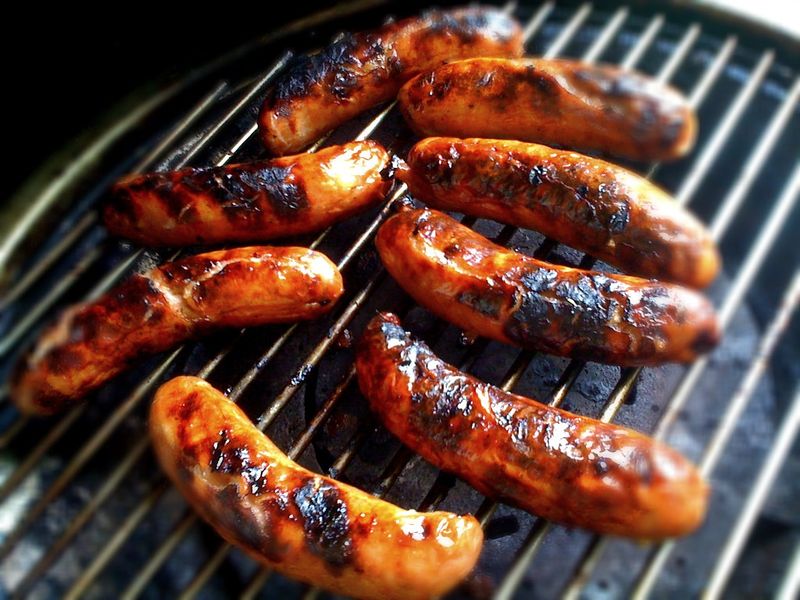 Grilled sausages
