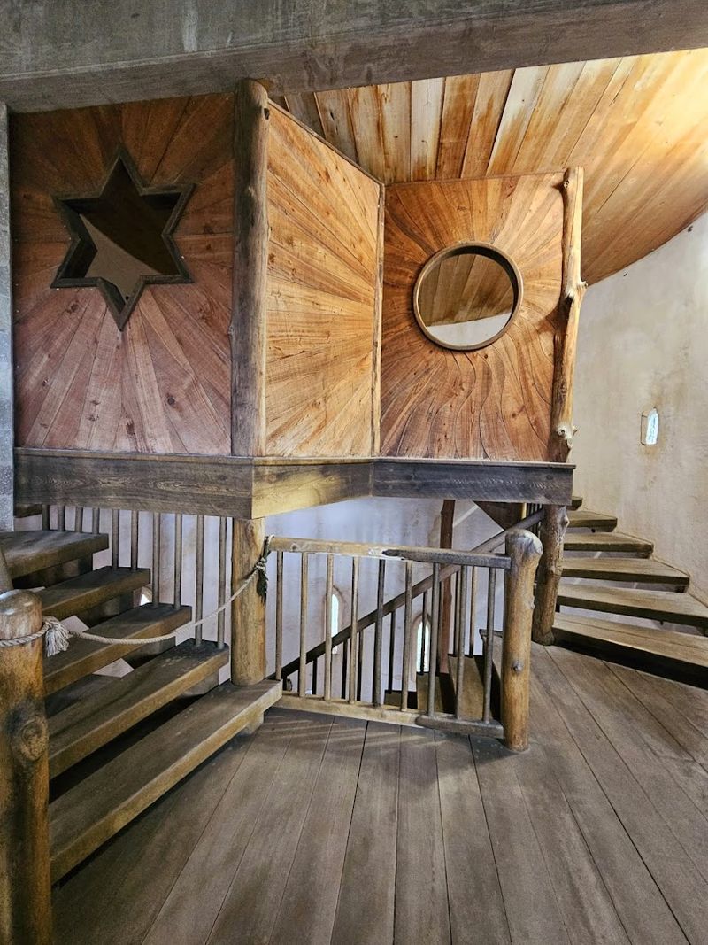 Handcrafted Cypress Woodwork Inside the Castle