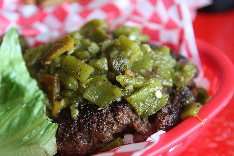New Mexico - Green chile cheeseburger