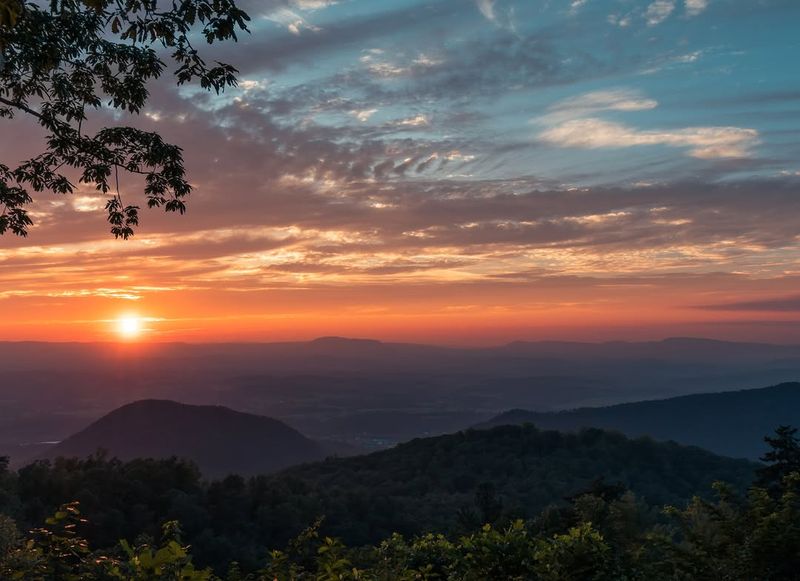 End the day with a quiet overlook sunset