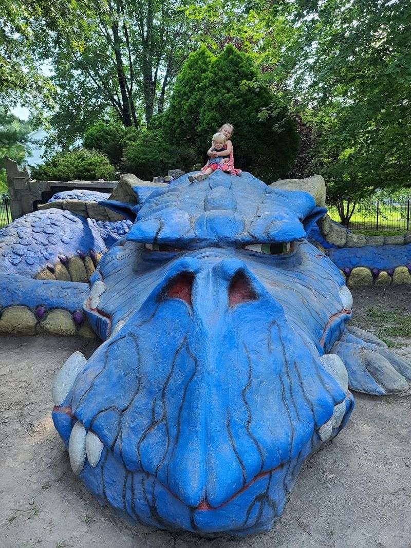 The Massive Sleeping Dragon Sculpture